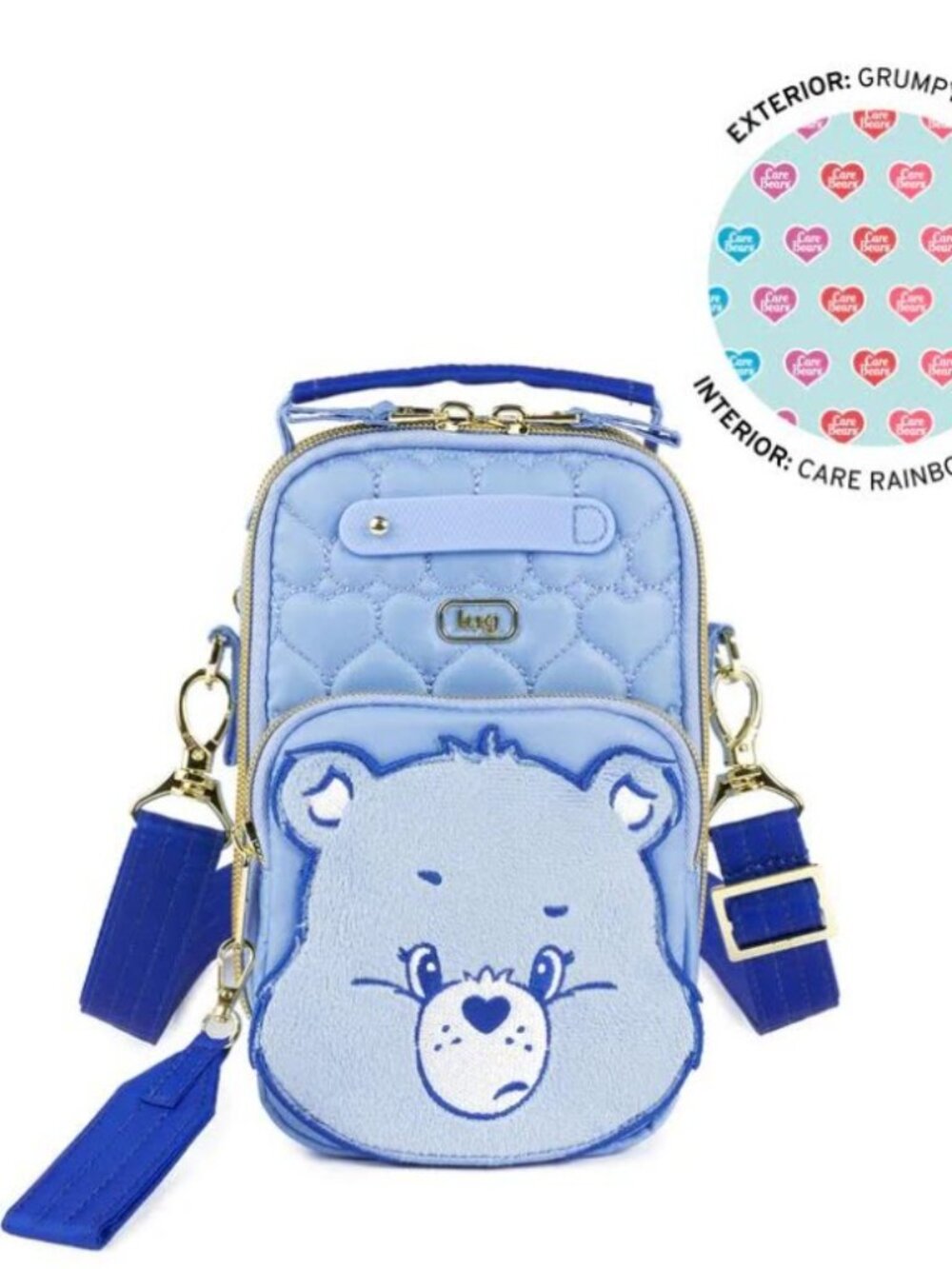 Lug Care Bears x Lug Skeeter Mini Bridge Crossbody Belt Bag Grumpy Bear Blue